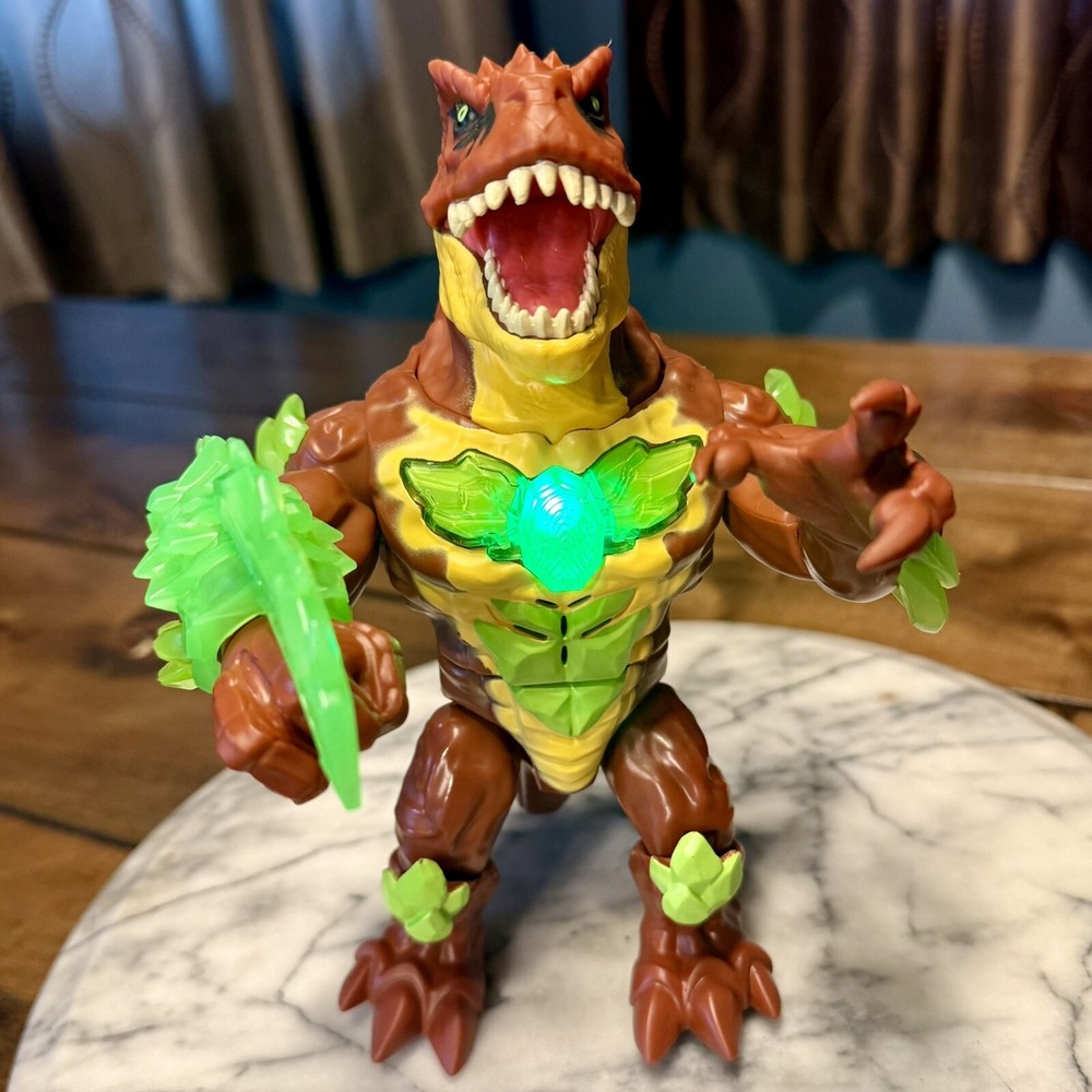 Beast Lab Toy Dino Lord Terror T-Rex Dinosaur Lights Roars 8" Tested WORKS!